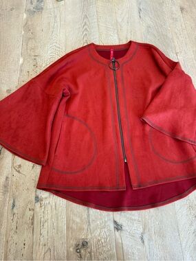 IC by Connie K Zip-Front Sweater Swing Jacket S